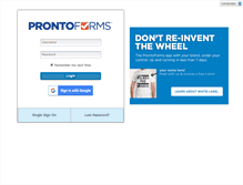 Tablet Screenshot of live.prontoforms.com